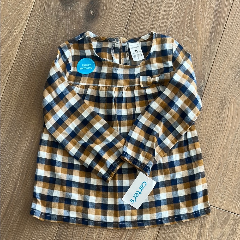 2T brand new plaid shirt.